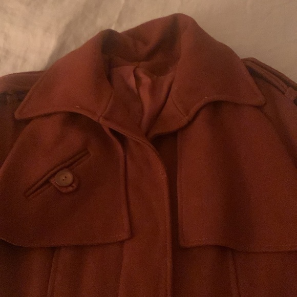 Fabulous vintage wool trench in rust - Picture 4 of 4